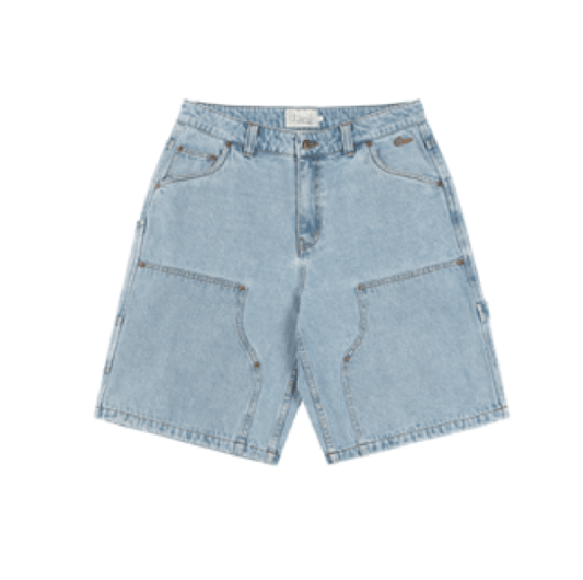 Carpenter Denim Shorts Blue Washed