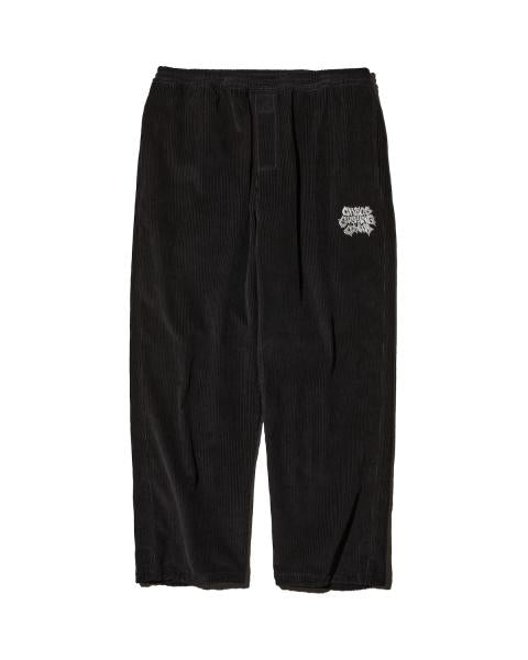 CFC-24AW-PT01 LETTER LOGO CORDUROY PANTS BLACK