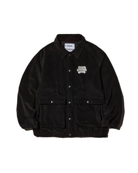 CFC-24AW-JK02 LETTER LOGO CORDUROY JACKET BLACK