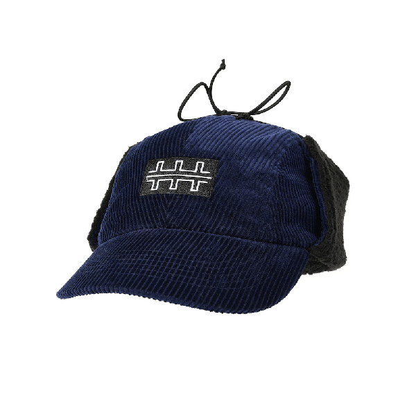 TTT12H003 TTT CORD EARFLAP CAP NAVY L/XL