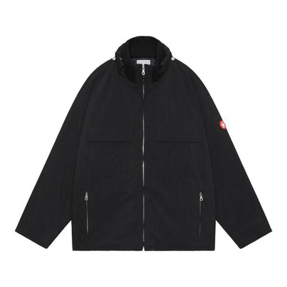 CES24JK08 CN RIB COLLAR ZIP JACKET