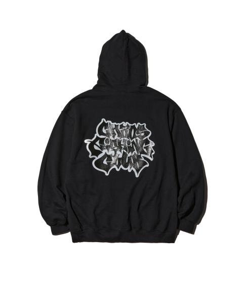 CFC-24AW-CUT03 LETTER LOGO HOODIE BLACK