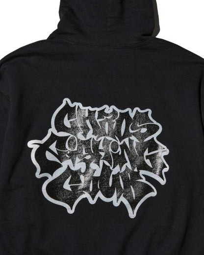 CFC-24AW-CUT03 LETTER LOGO HOODIE BLACK