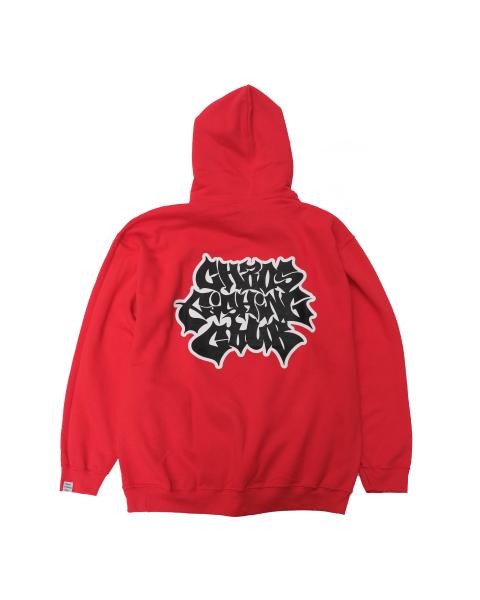 CFC-24AW-CUT03 LETTER LOGO HOODIE RED