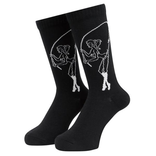 Fishing Girl Socks Black