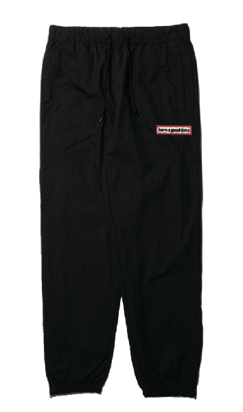 SIDE FRAME PATCH TRACK PANTS BLACK