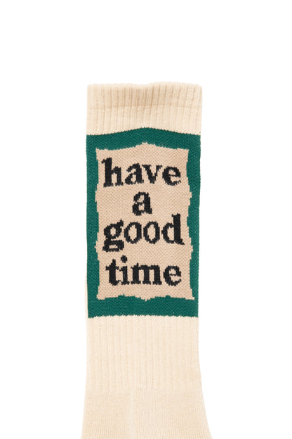 BACK MILITARY FRAME SOCKS IVORY