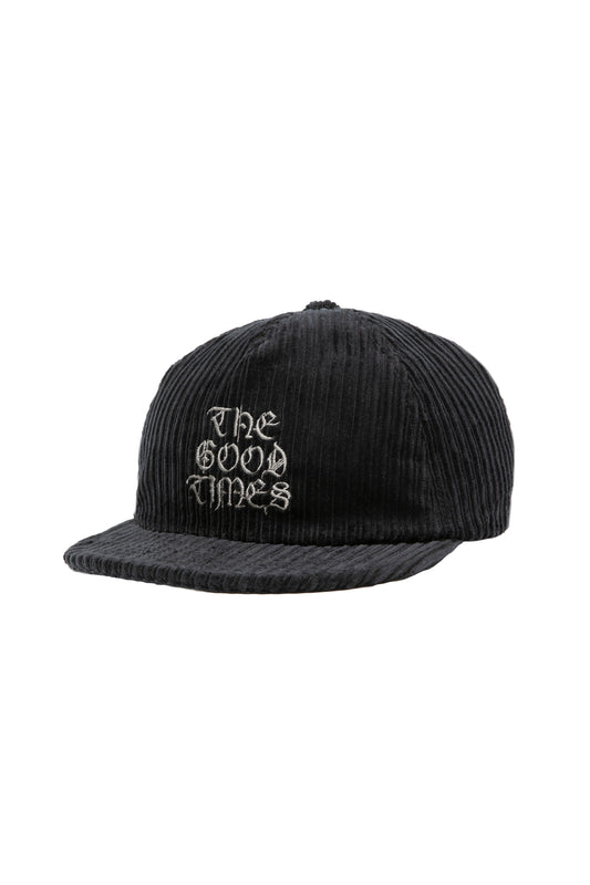 THE GOOD TIMES CORDUROY CAP BLACK