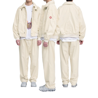 CES28JK14 WASHED COTTON LIGHT ZIP JACKET BEIGE