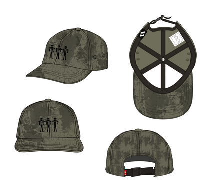 TTT15H006 TTT Dogu Washed Nylon Ripstop 6-Panel Army