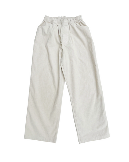 Grid Cord Slacks IVORY