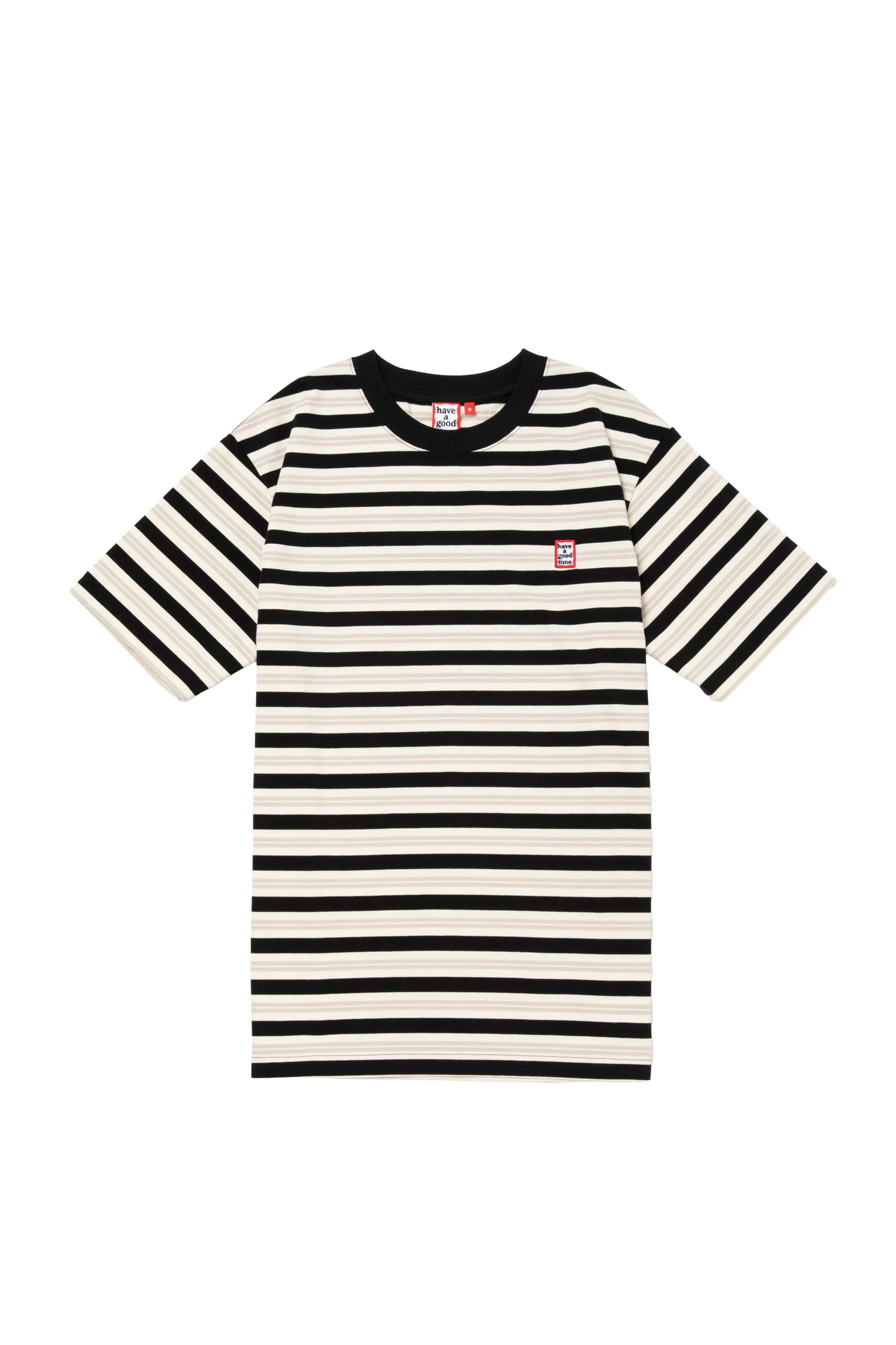 MINI MINI FRAME EMB STRIPE S/S TEE BLACK