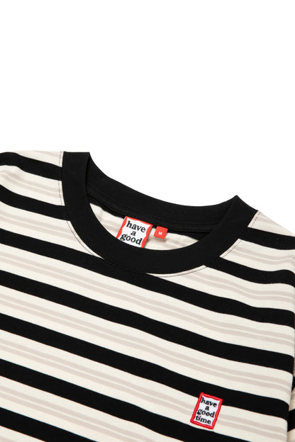 MINI MINI FRAME EMB STRIPE S/S TEE BLACK