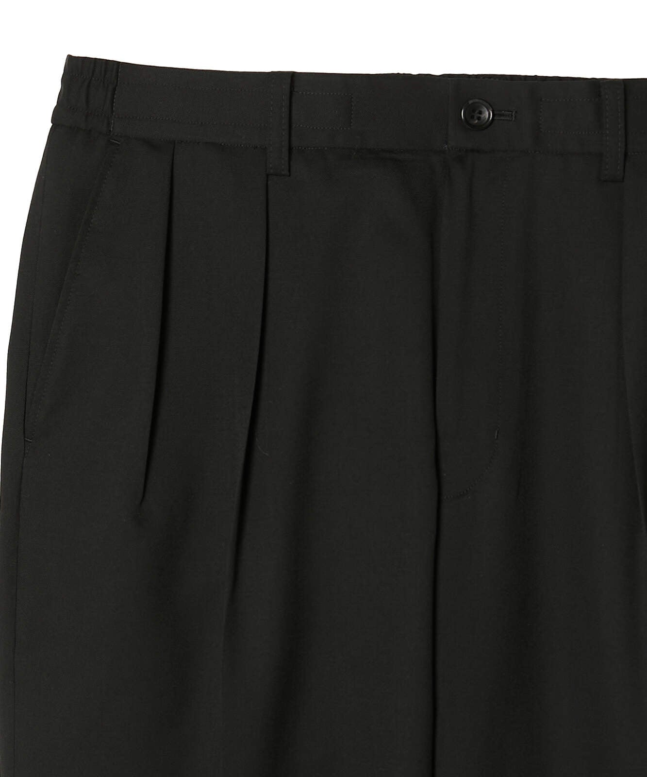 2252-PT22-004 / 2TUCK TROUSERS  BLACK
