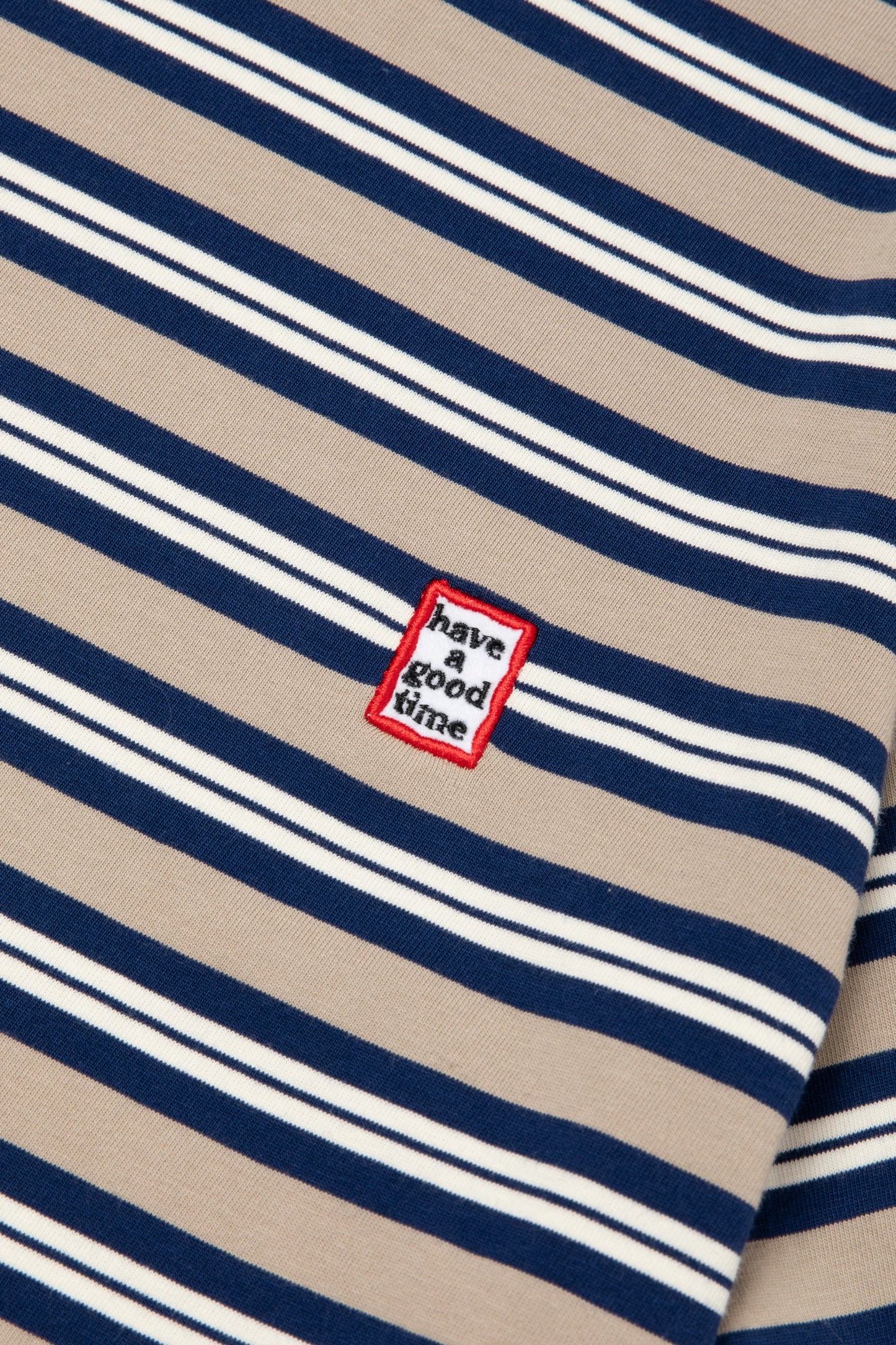 MINI MINI FRAME EMB STRIPE S/S TEE BEIGE