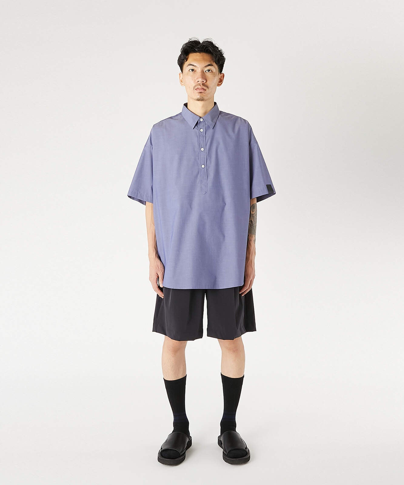 2261-SH54-102-S / HALF SLEEVE SHIRT NAVY