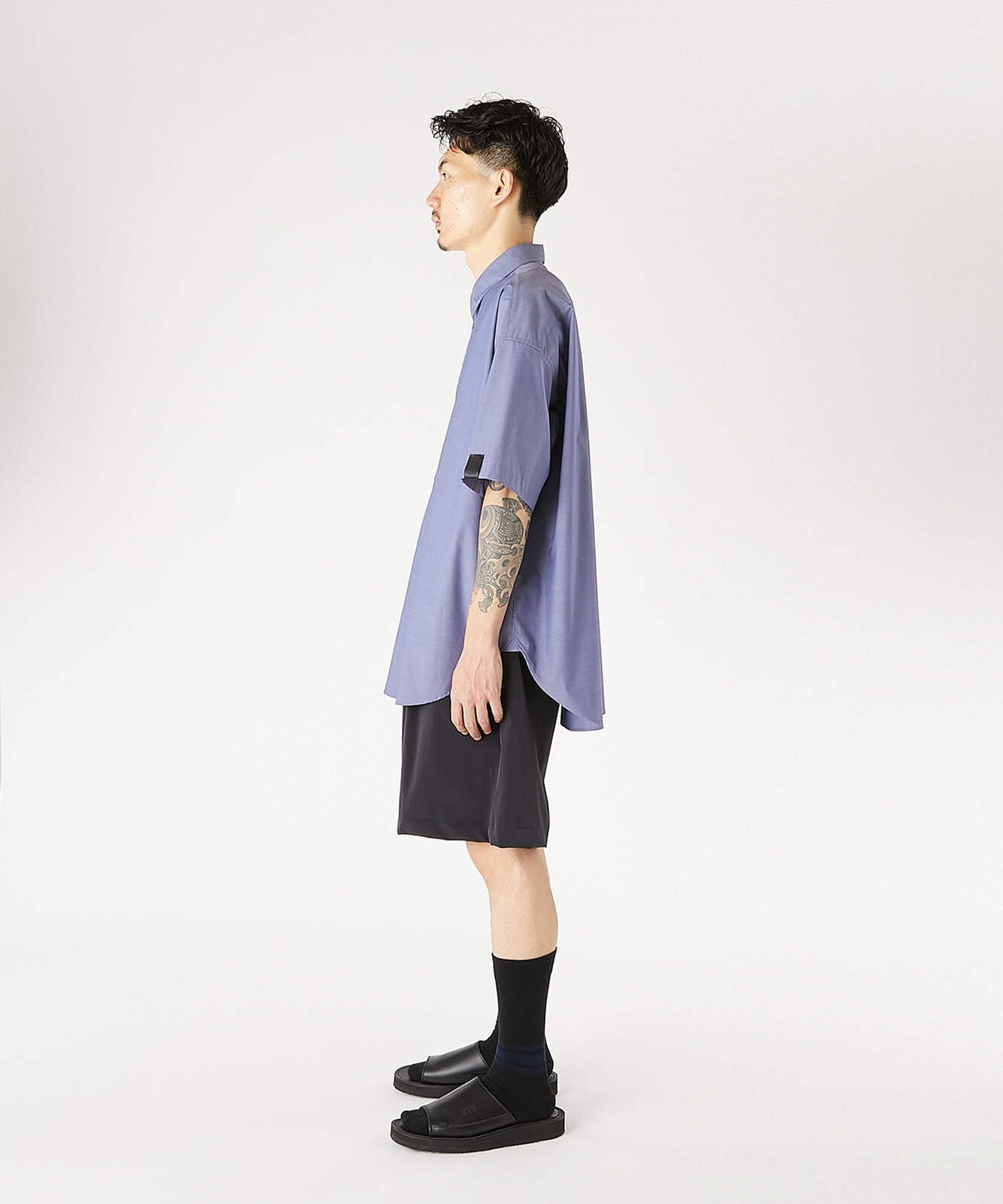 2261-SH54-102-S / HALF SLEEVE SHIRT NAVY