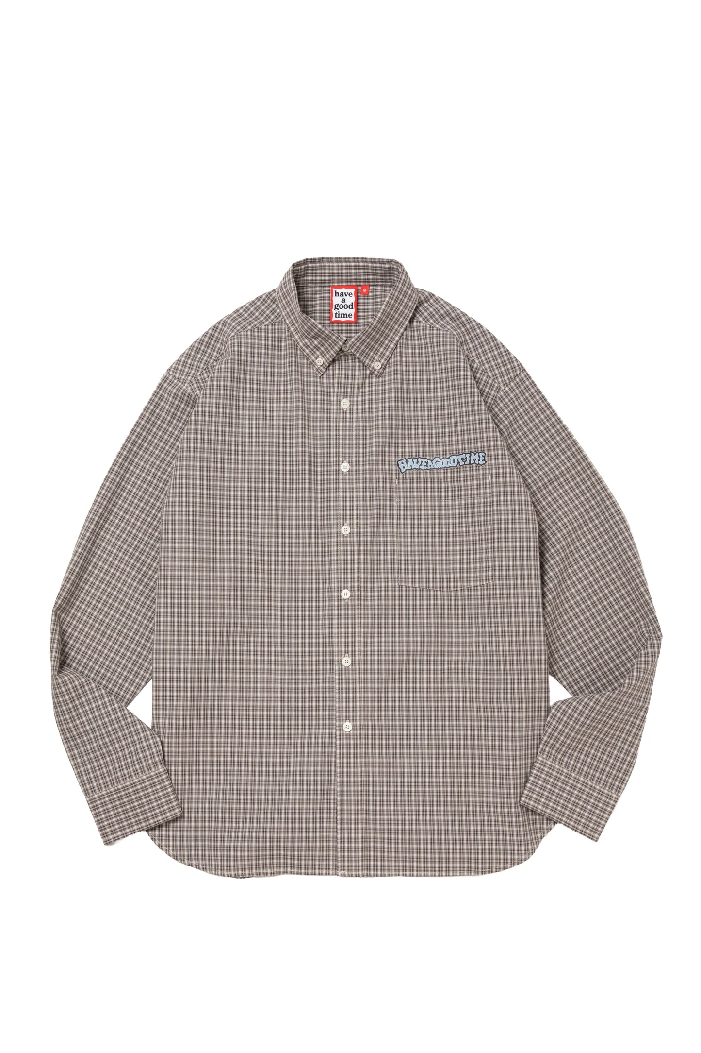 HOMIES SIDE LOGO B.D CHECK SHIRT SMOKE