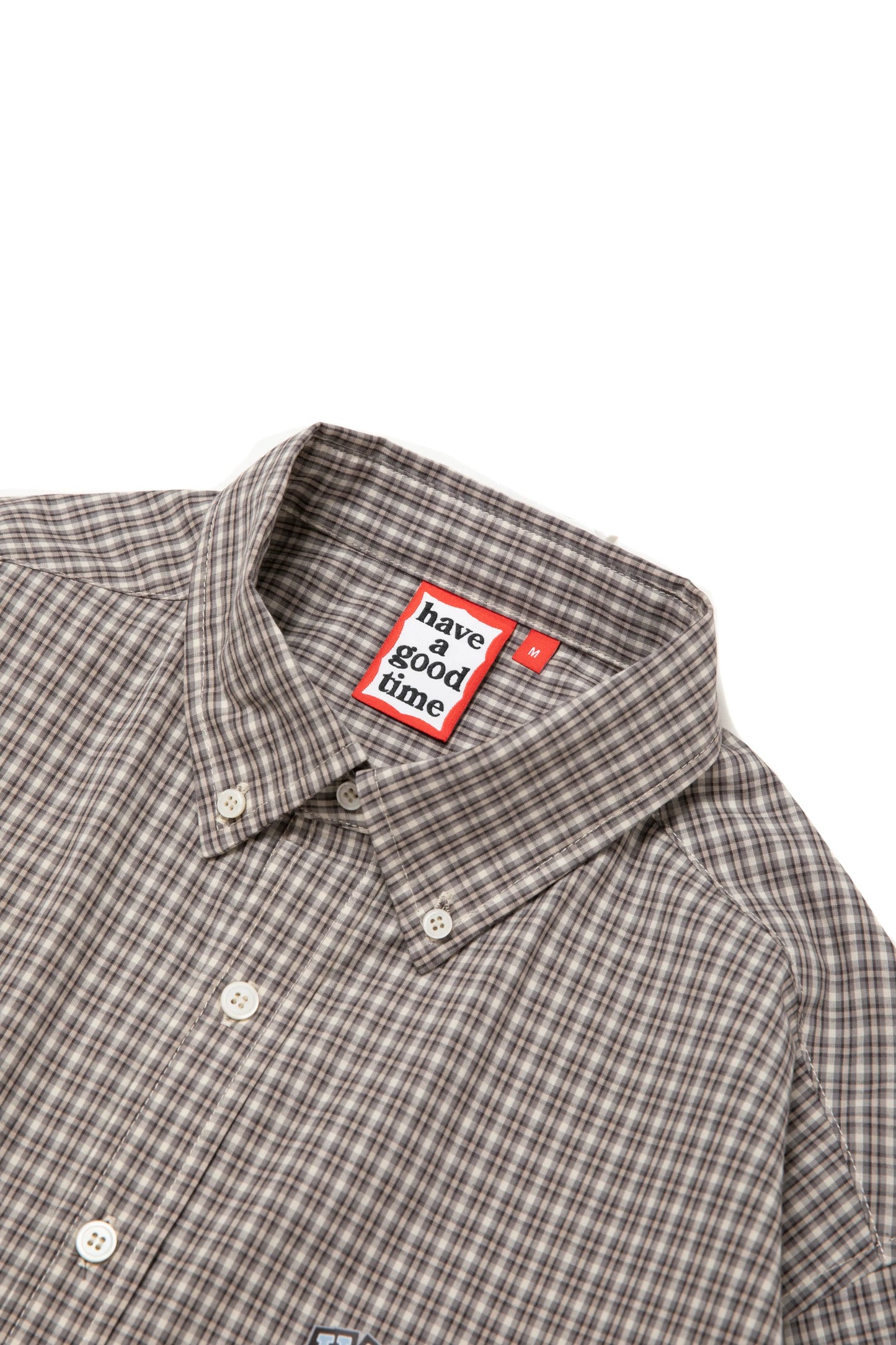 HOMIES SIDE LOGO B.D CHECK SHIRT SMOKE