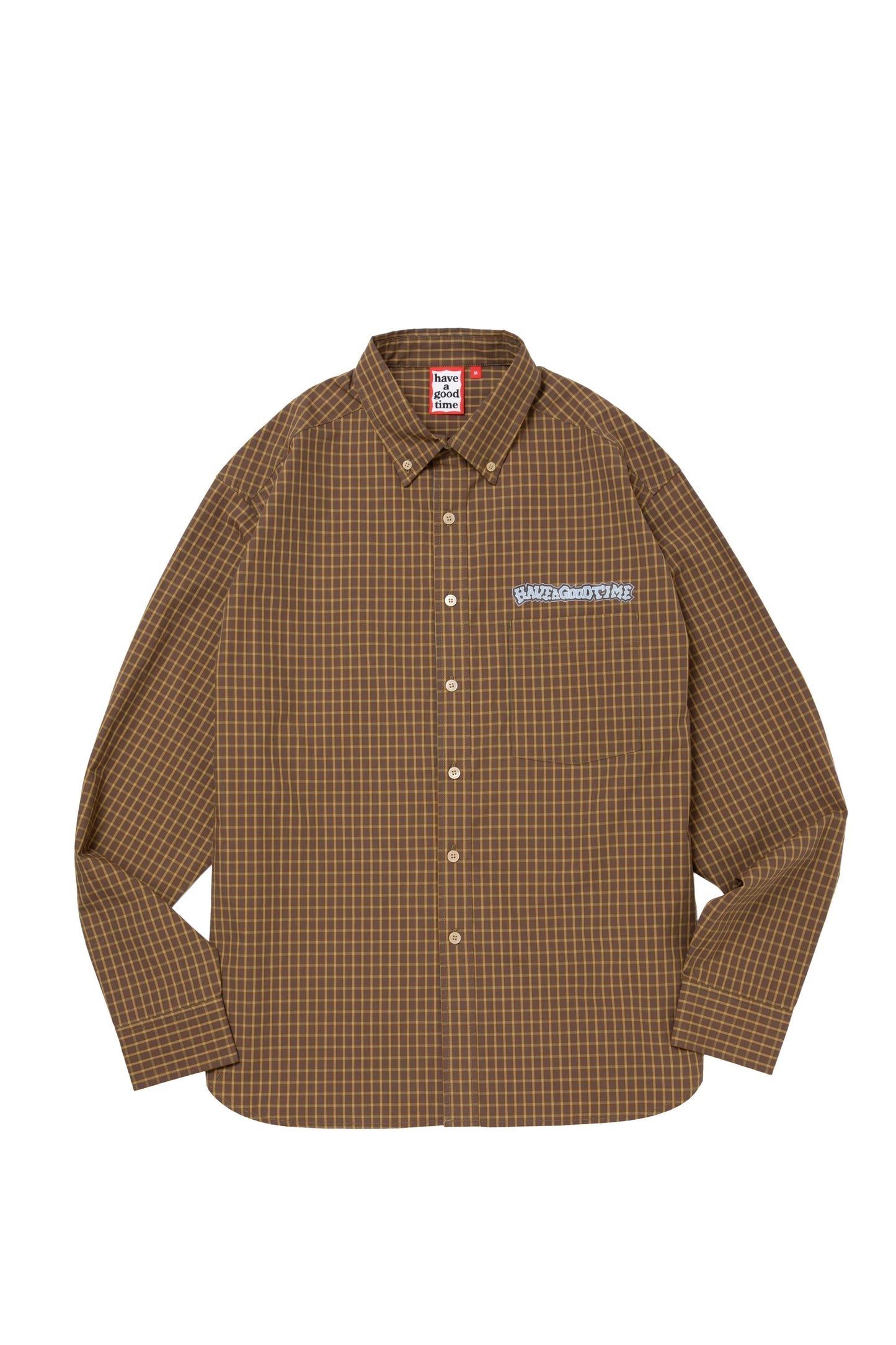 HOMIES SIDE LOGO B.D CHECK SHIRT MUSTARD