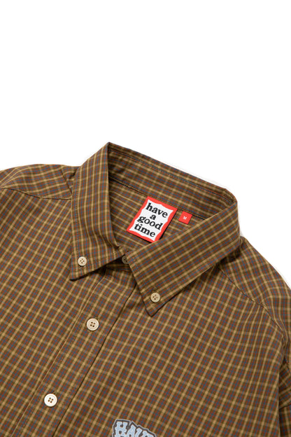 HOMIES SIDE LOGO B.D CHECK SHIRT MUSTARD