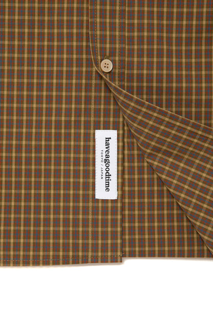 HOMIES SIDE LOGO B.D CHECK SHIRT MUSTARD