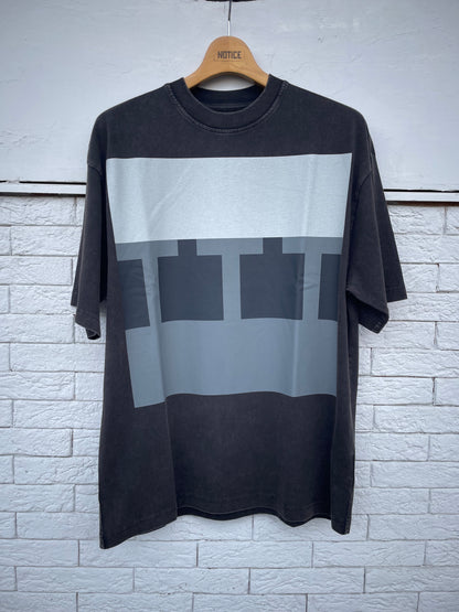 TTT15TS003	TTT Block T-shirt Black Acid Wash