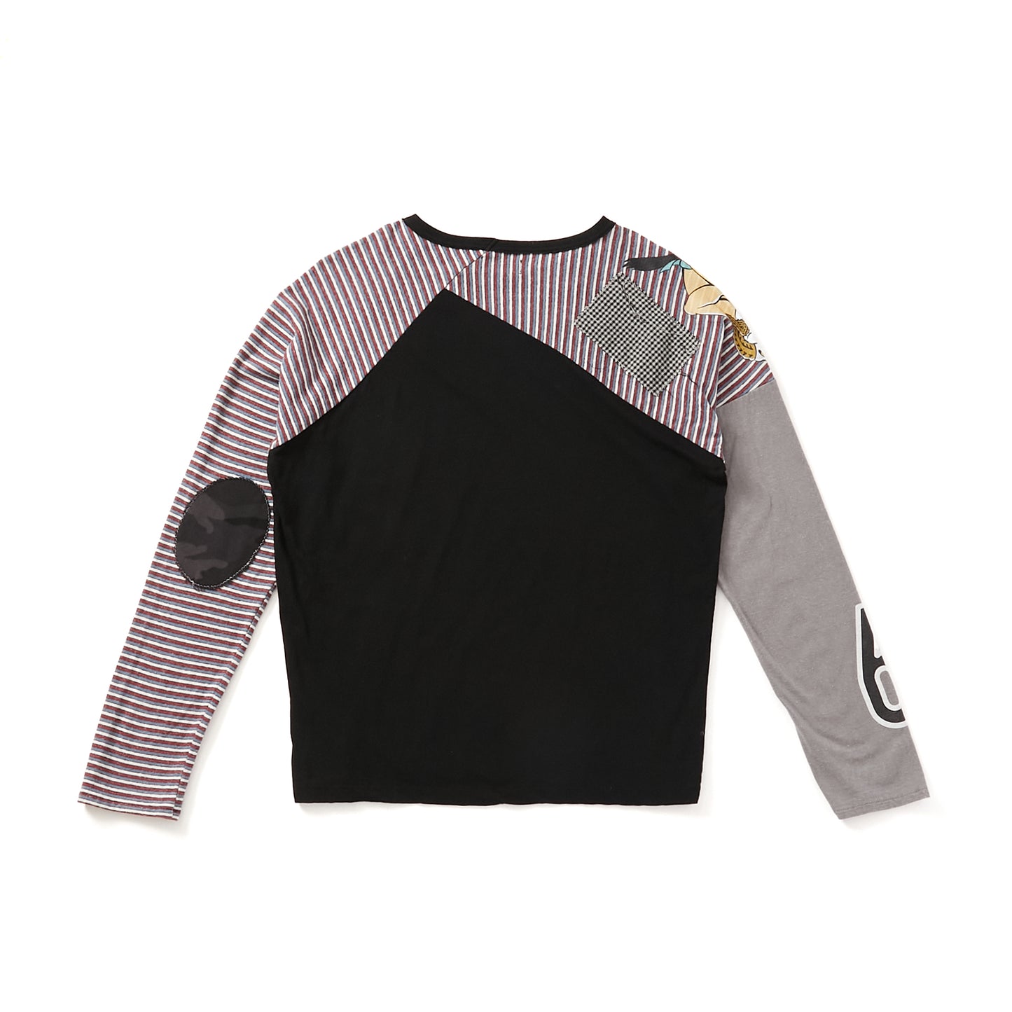 004121215 Stripe Raglan Black