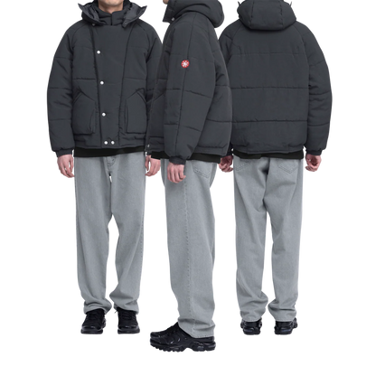 CES28JK03 DIAGONAL FLAP PUFF JACKET BLACK