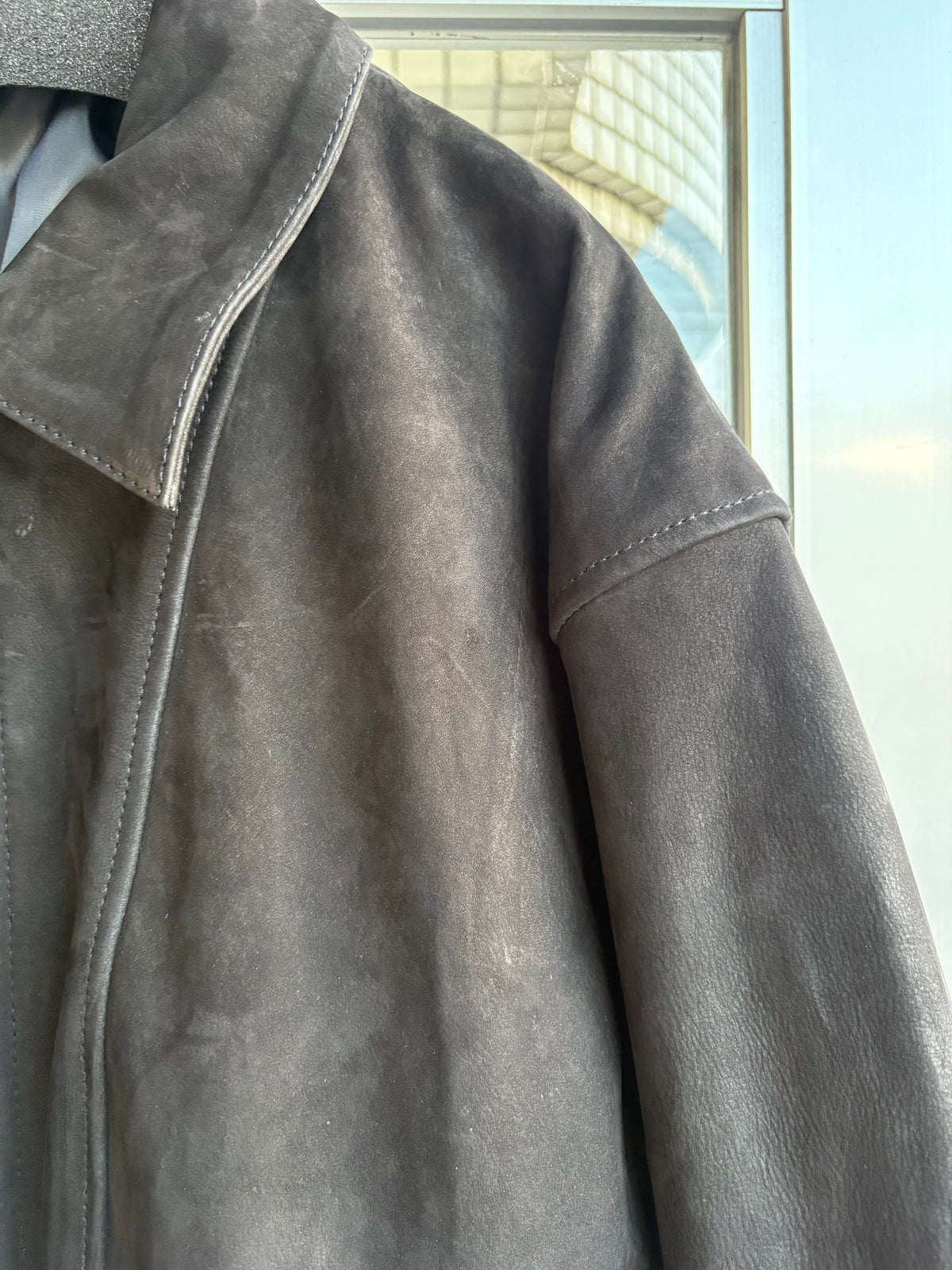 SH-82-C-NUBUCK-6 WORK JACKET BLACK
