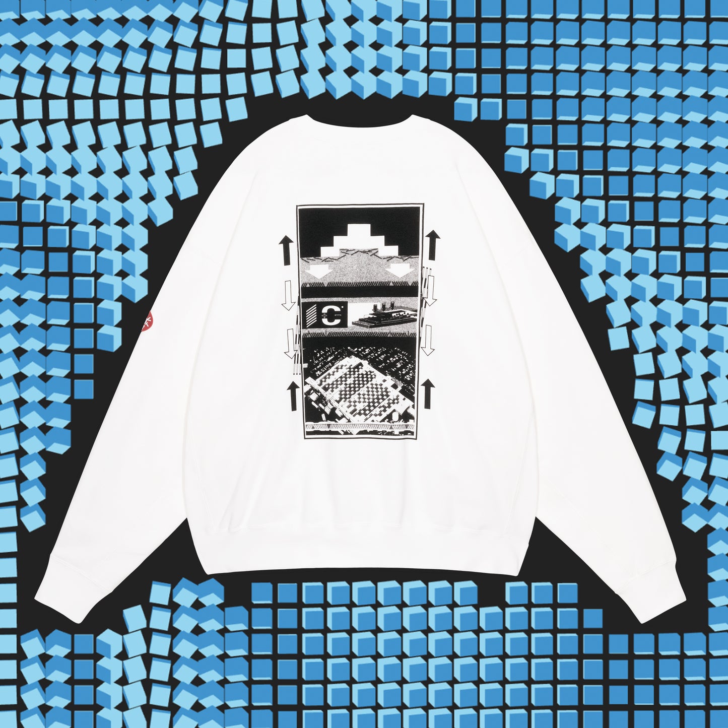 CES29CS02 AS Objects from shapes CREW NECK WHITE