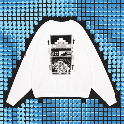 CES29CS02 AS Objects from shapes CREW NECK WHITE