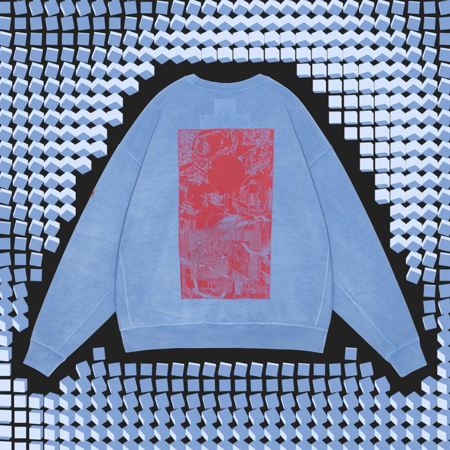 CES29CS11 OVERDYE MD PLain Speech CREW NECK BLUE