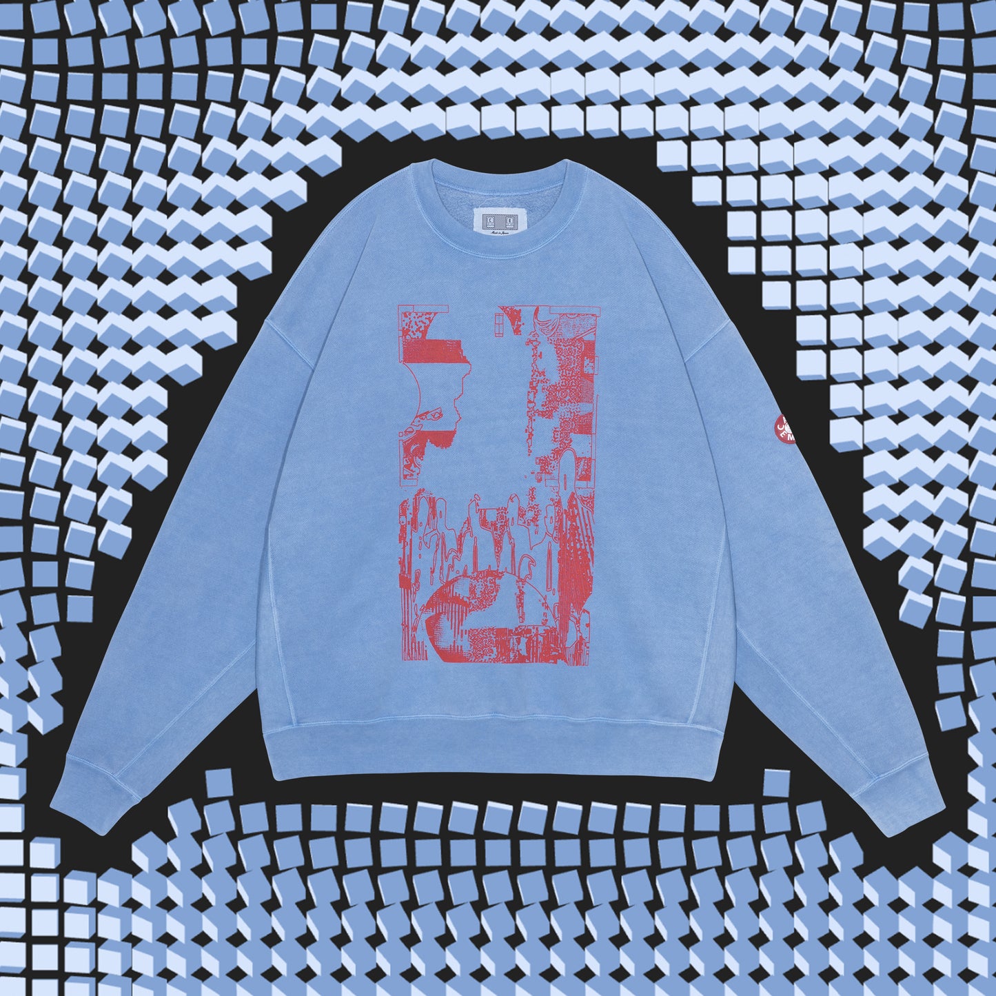 CES29CS11 OVERDYE MD PLain Speech CREW NECK BLUE