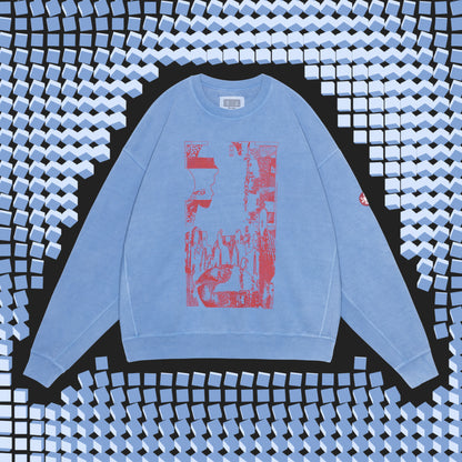 CES29CS11 OVERDYE MD PLain Speech CREW NECK BLUE