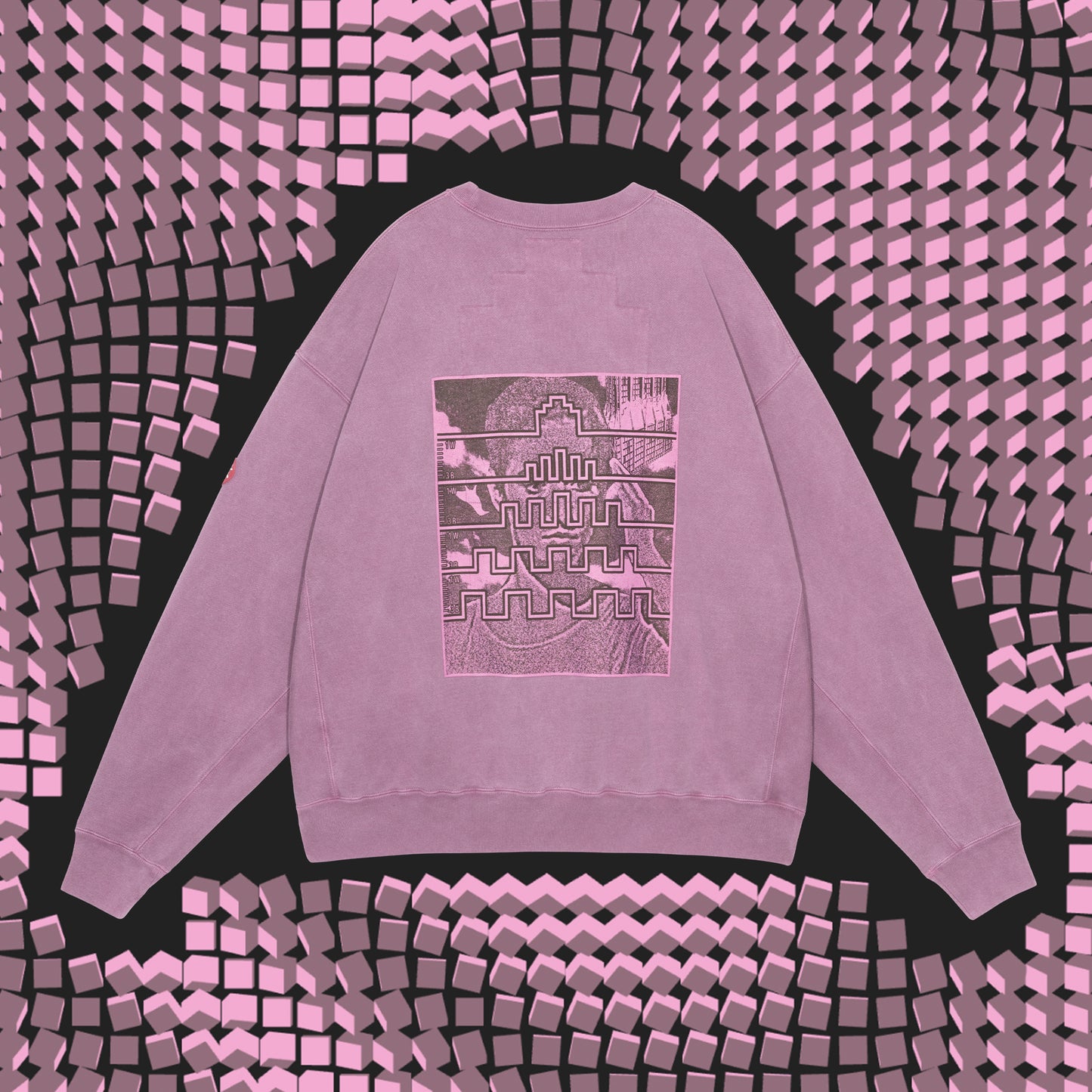 CES29CS12 OVERDYE PARADIGM CREW NECK Burgundy
