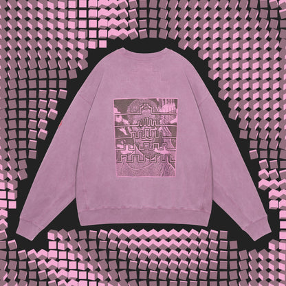 CES29CS12 OVERDYE PARADIGM CREW NECK Burgundy