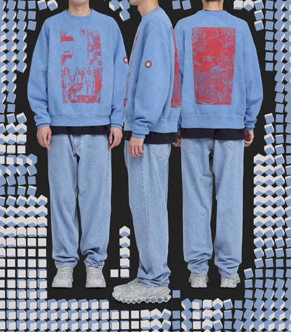 CES29CS11 OVERDYE MD PLain Speech CREW NECK BLUE