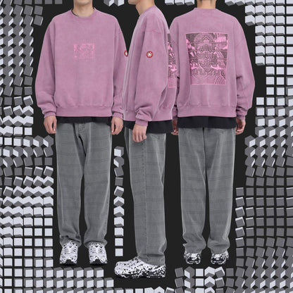 CES29CS12 OVERDYE PARADIGM CREW NECK Burgundy
