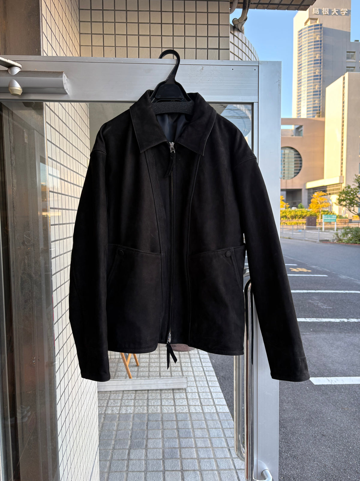 SH-82-C-NUBUCK-6 WORK JACKET BLACK