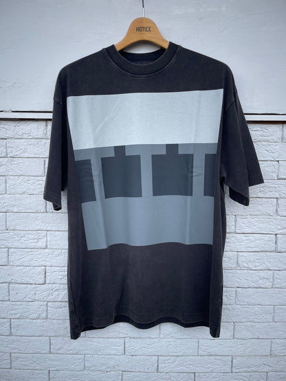 TTT15TS003	TTT Block T-shirt Black Acid Wash