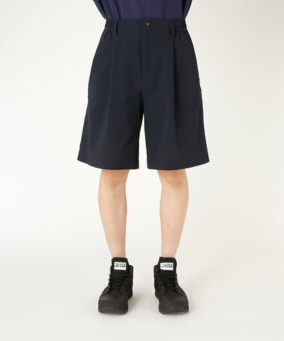9261-CP54-002 / TUCK HALF PANTS BLACK