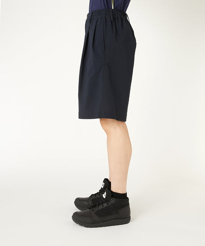 9261-CP54-002 / TUCK HALF PANTS BLACK