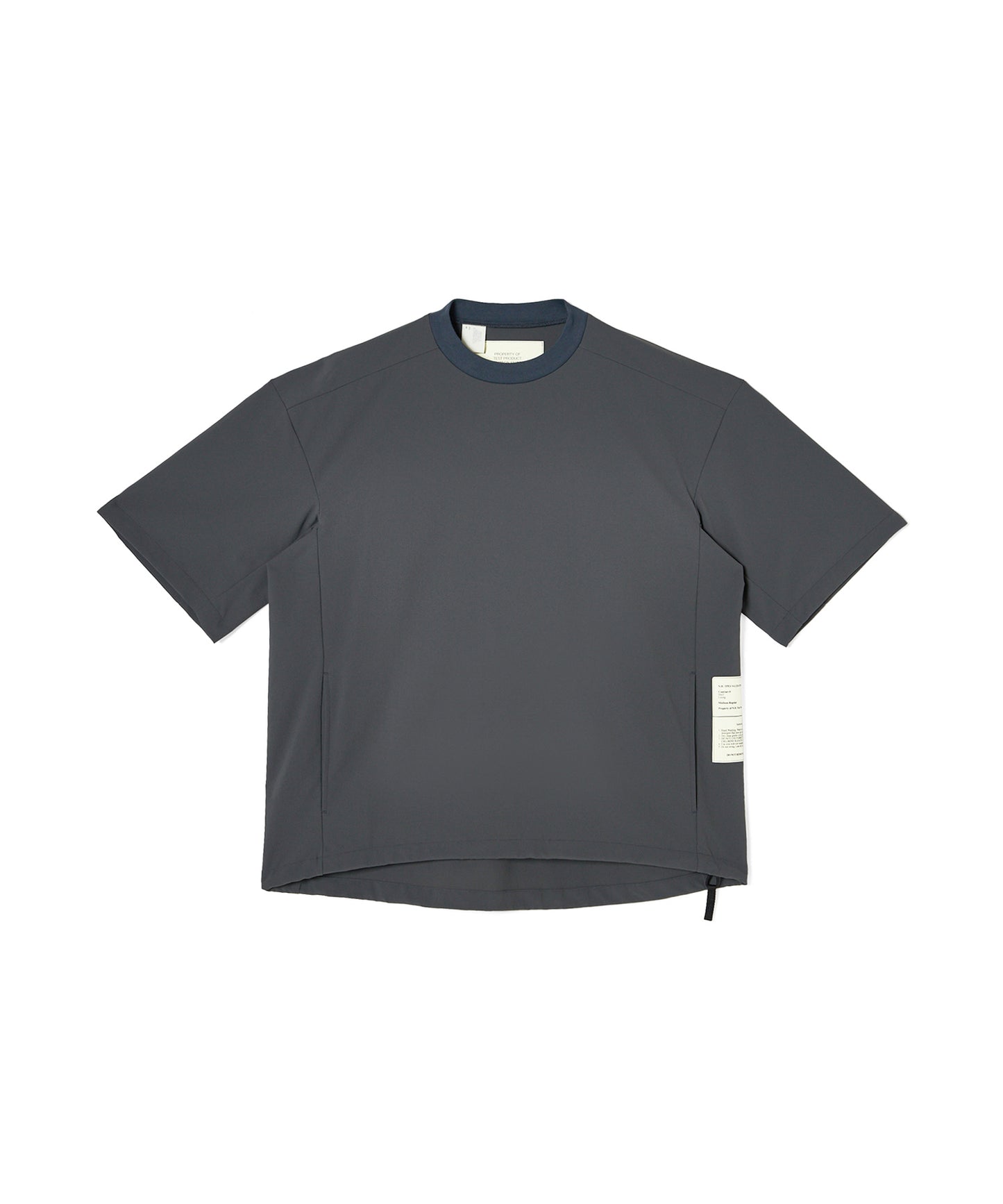9261-CS52-004 / PANELED T-SHIRT CHARCOAL