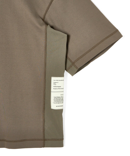 9261-CS55-009 / PANELED T-SHIRT KHAKI