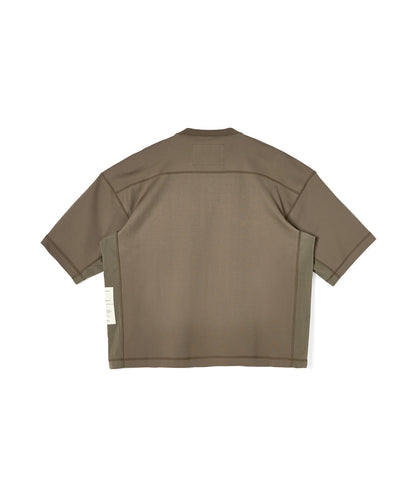 9261-CS55-009 / PANELED T-SHIRT KHAKI