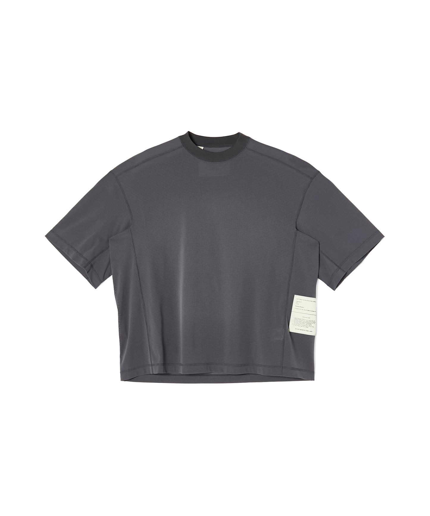 9261-CS55-011 / PANELED T-SHIRT CHARCOAL