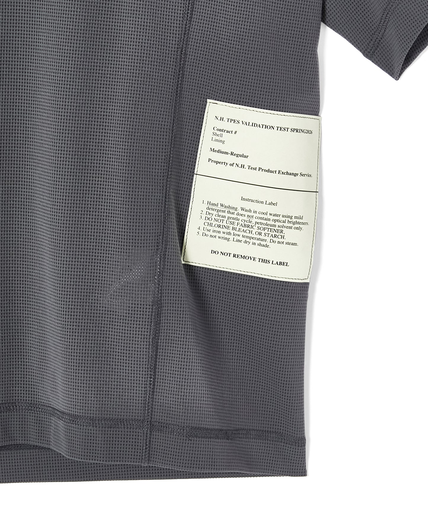 9261-CS55-011 / PANELED T-SHIRT CHARCOAL
