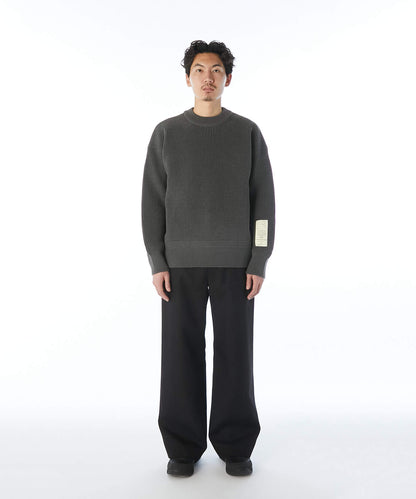 9262-KT01-025 / CREW NECK KNIT KHAKI