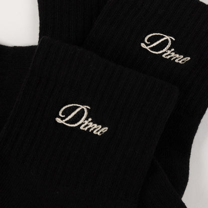 Two Pack Crew Socks Black